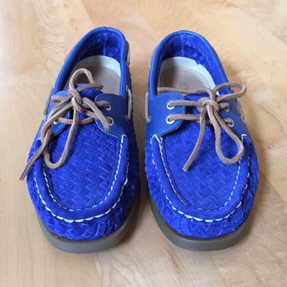 SPERRY Top-Sider | Genuine Woven Leather Cobalt Blue - Picture 3 of 11